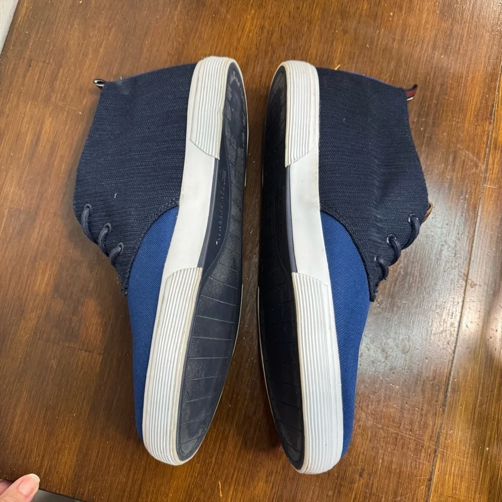 Ben Sherman Bristol Chukka Denim & Canvas Mid-Top Sneakers Size 11.5 Preppy Navy